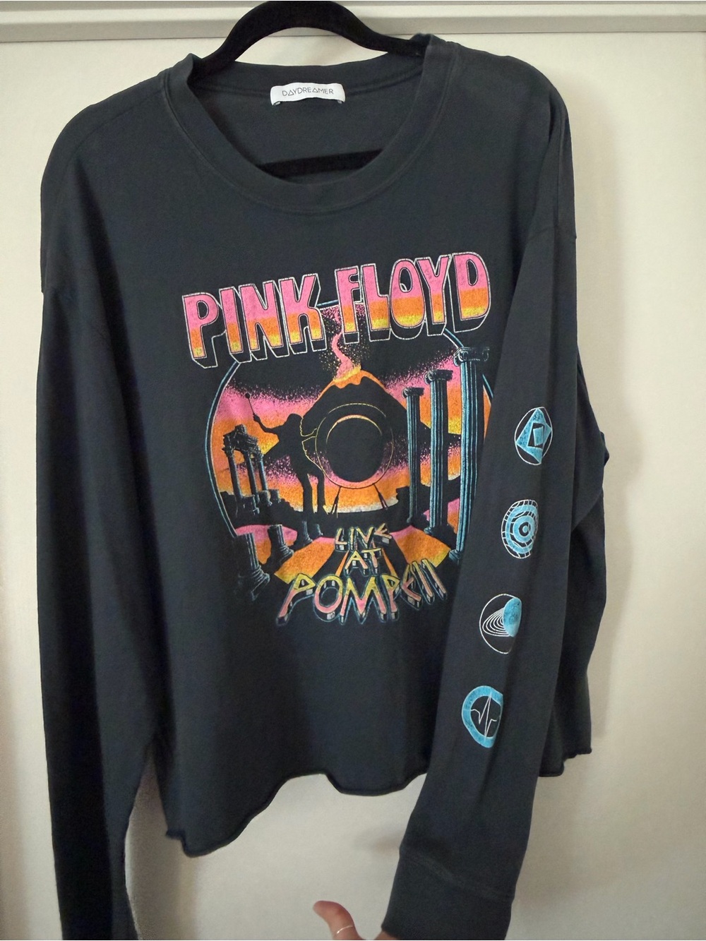 Pink Floyd Live at Pompeii Black Long-Sleeve Tee - Picture 3 of 9